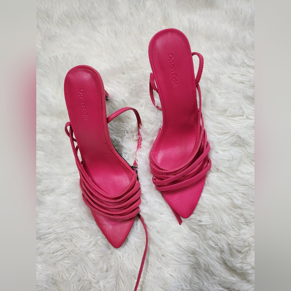 Pink Strappy Heels for Women